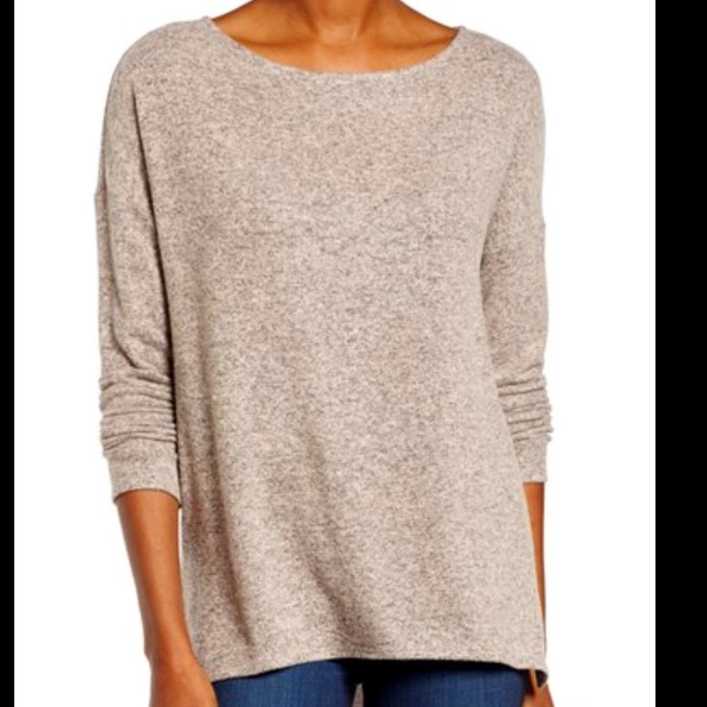 Gibson cozy high-low pullover
